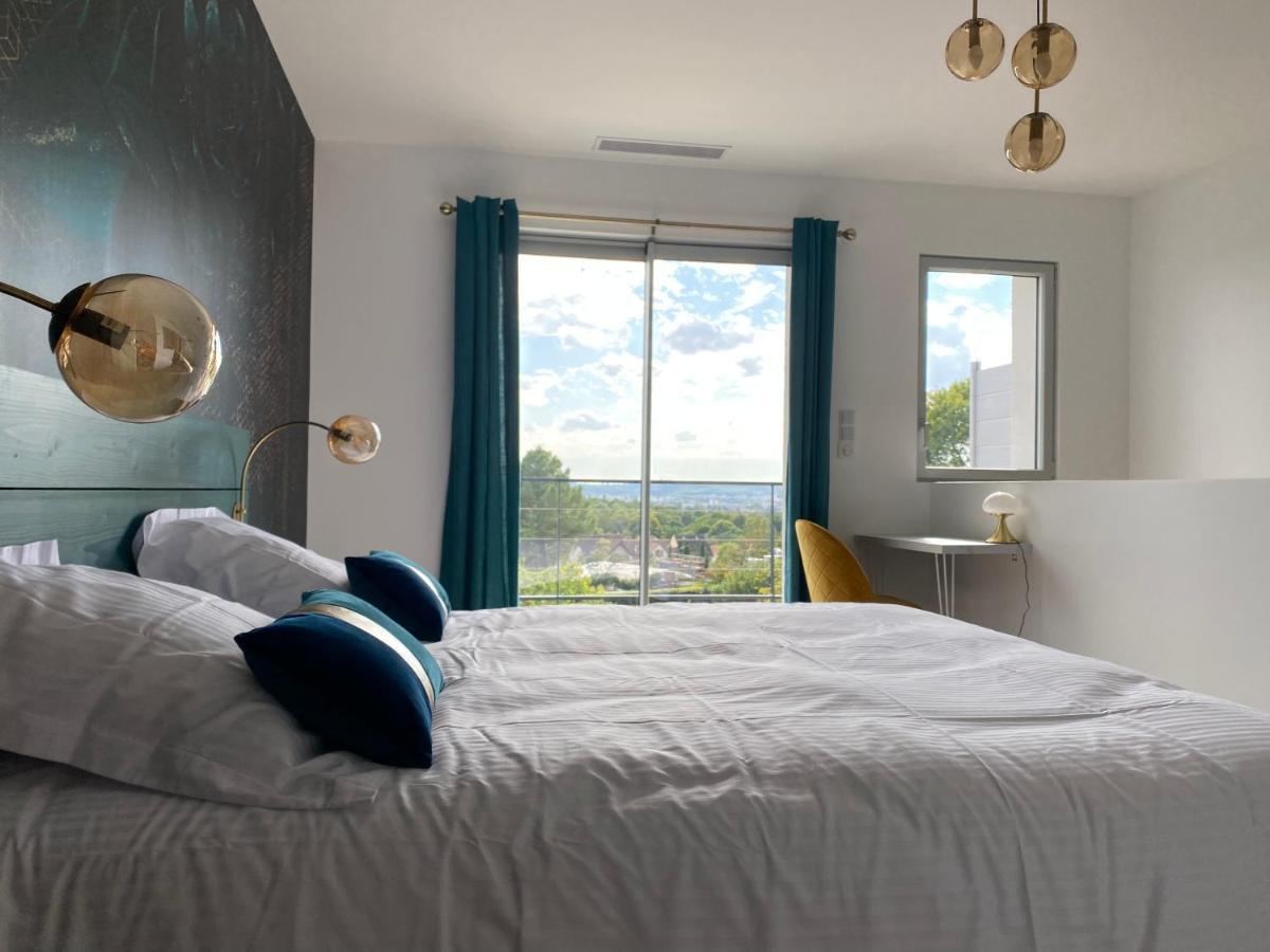 La Villa Perchee Calme, Sauna, Parking Prive Saint-Prix  ภายนอก รูปภาพ