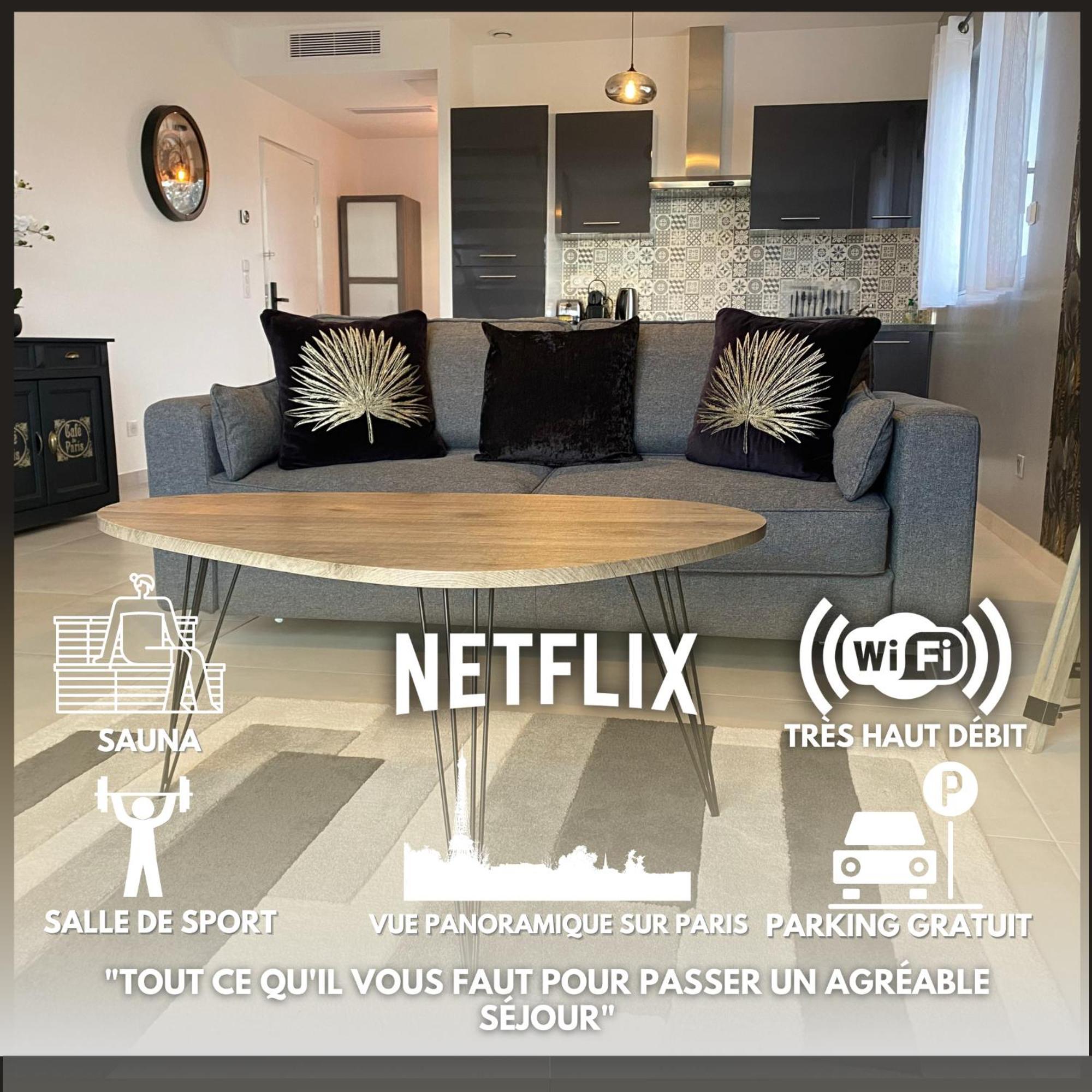 La Villa Perchee Calme, Sauna, Parking Prive Saint-Prix  ภายนอก รูปภาพ